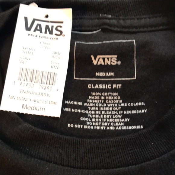 Vans Long Sleeve T-Shirt Bone Yard LS Men's AUTHEN - Picture 7 of 7